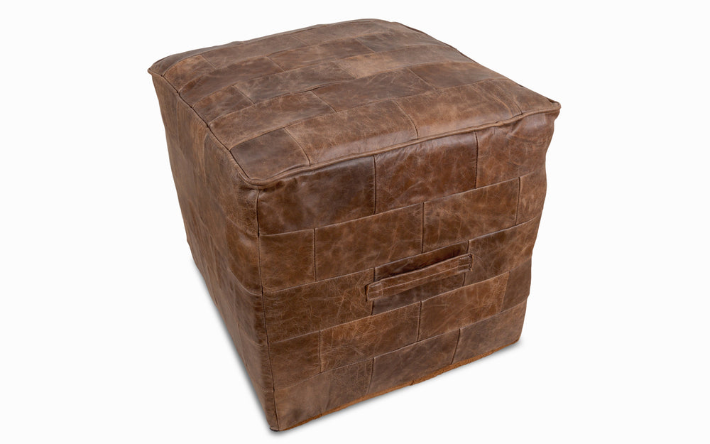 Beanie   bean cube in Dark brown Vintage leather
