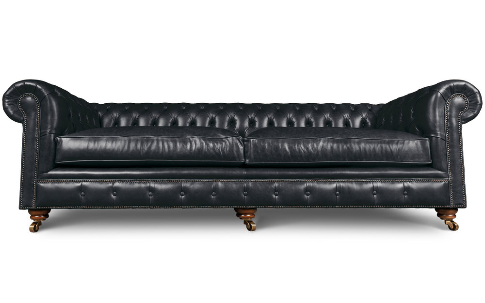 Monty    5 seater Chesterfield in Ebony Heritage leather

