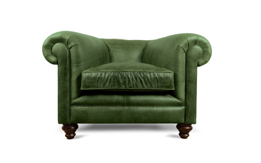 Lennox   1 seater Chesterfield in Green 
