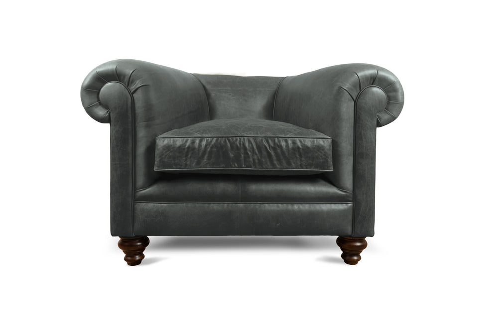 Lennox   1 seater Chesterfield in Grey 
