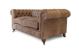 'Mini' Monty Vintage Leather Chesterfield