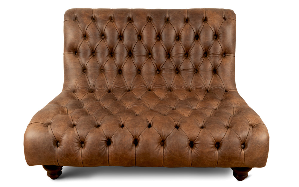 Sylvia    2 seater Chesterfield in Dark brown Vintage leather
