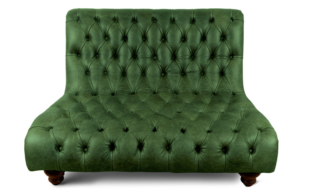 Sylvia    2 seater Chesterfield in Green Vintage leather
