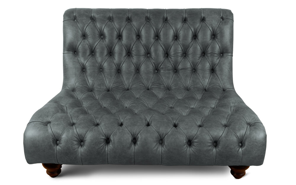 Sylvia    2 seater Chesterfield in Grey Vintage leather

