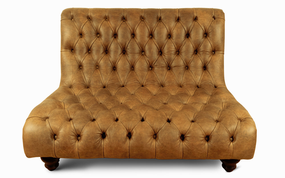 Sylvia    2 seater Chesterfield in Honey Vintage leather
