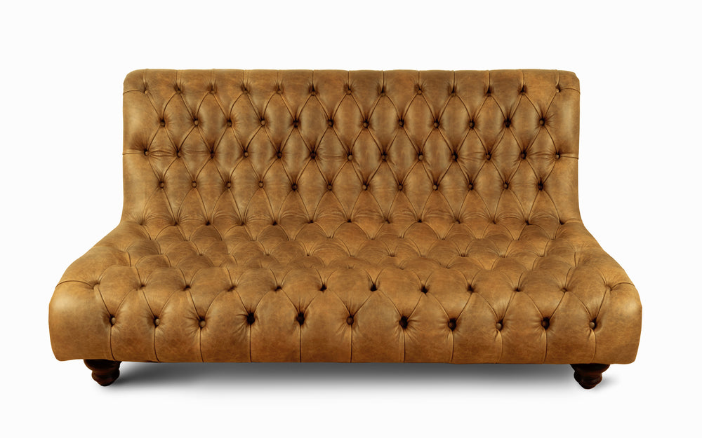 Sylvia    3 seater Chesterfield in Honey Vintage leather
