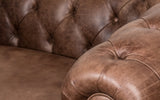 'Mini' Huxley Vintage Leather Chesterfield