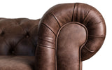'Mini' Huxley Vintage Leather Chesterfield