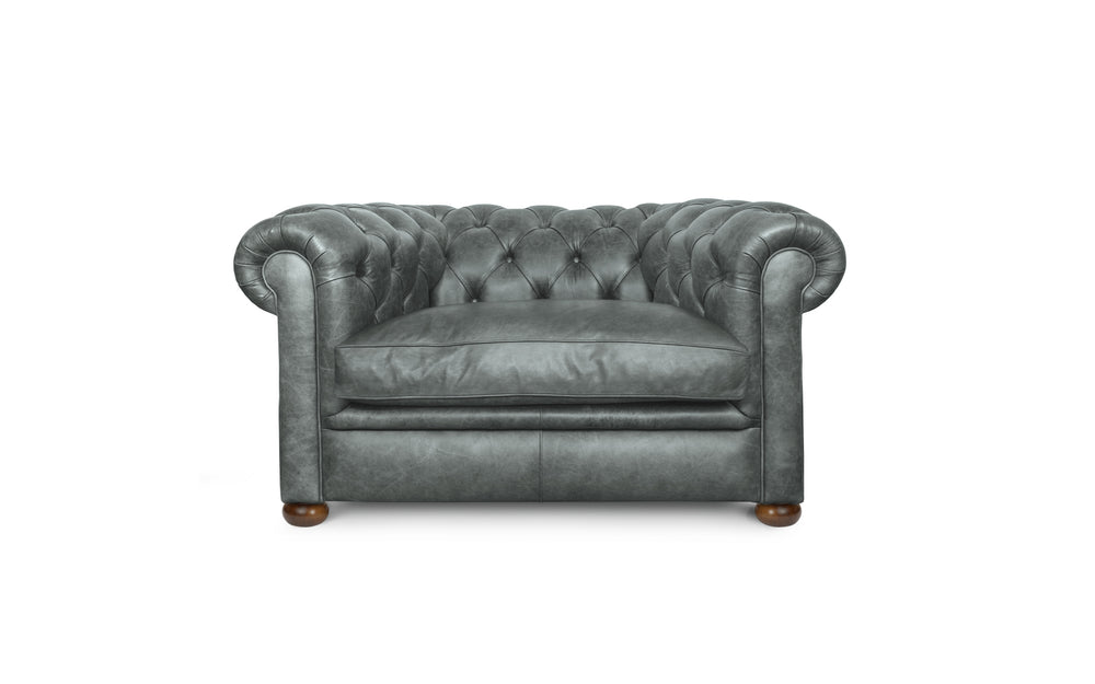 'mini' huxley    Snuggler Chesterfield in Grey Vintage leather
