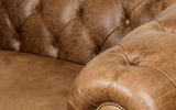 'Mini' Huxley Vintage Leather Chesterfield
