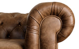 'Mini' Huxley Vintage Leather Chesterfield