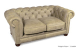 Huxley Rustic Leather Chesterfield