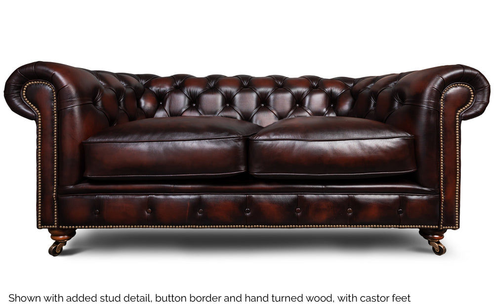 Huxley    3 seater Chesterfield in Red Antique leather
