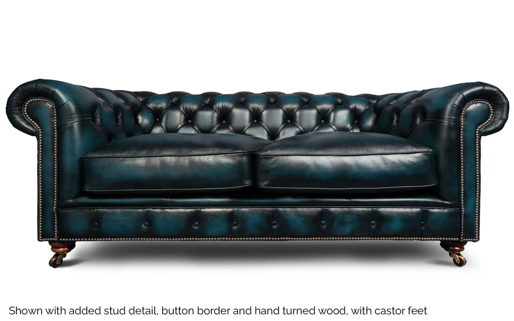 Huxley    4 seater Chesterfield in Blue Antique leather
