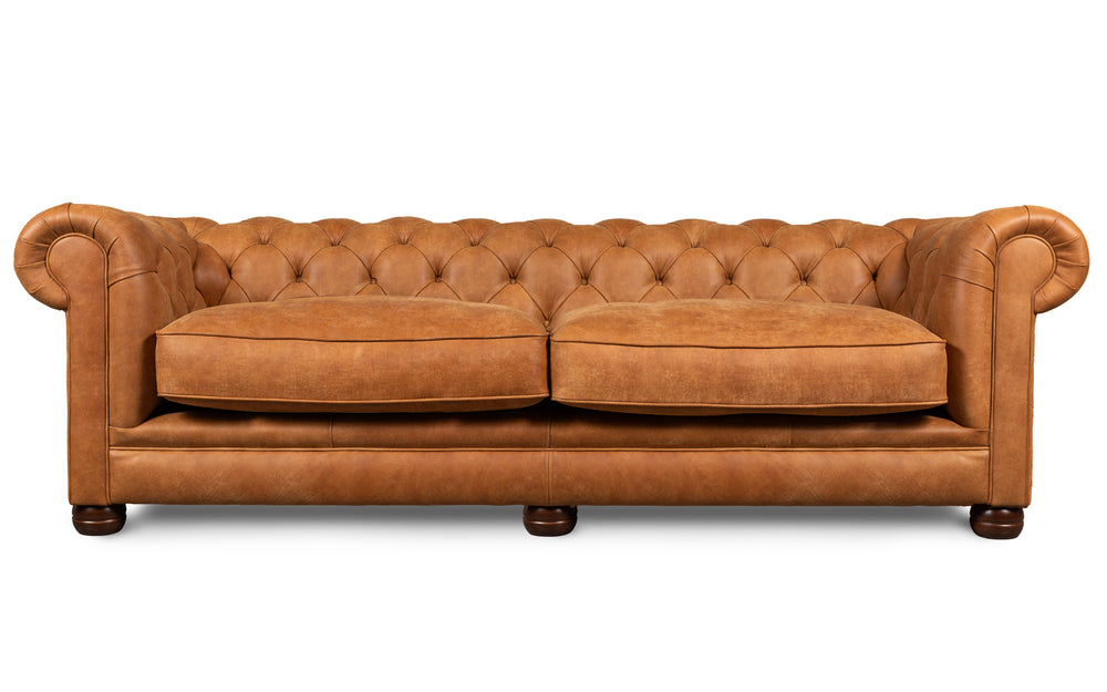 Huxley    4 seater Chesterfield in Fox tail Rustic leather
