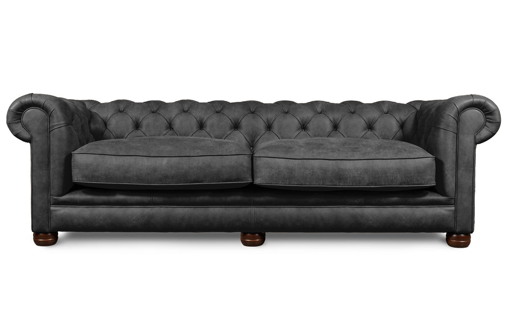 Huxley    4 seater Chesterfield in Slate Rustic leather

