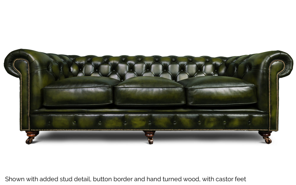 Huxley    5 seater Chesterfield in Green Antique leather

