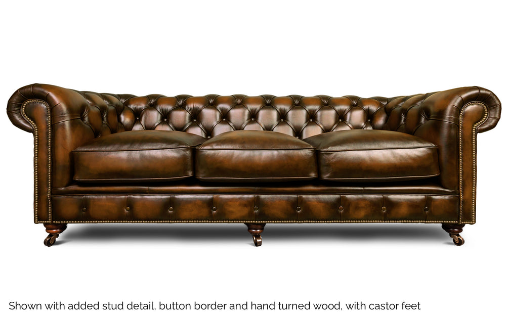 Huxley    5 seater Chesterfield in Tan Antique leather
