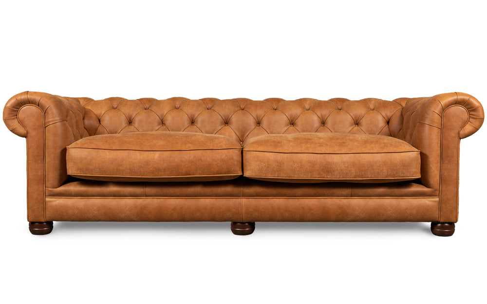 Huxley    5 seater Chesterfield in Fox tail Rustic leather
