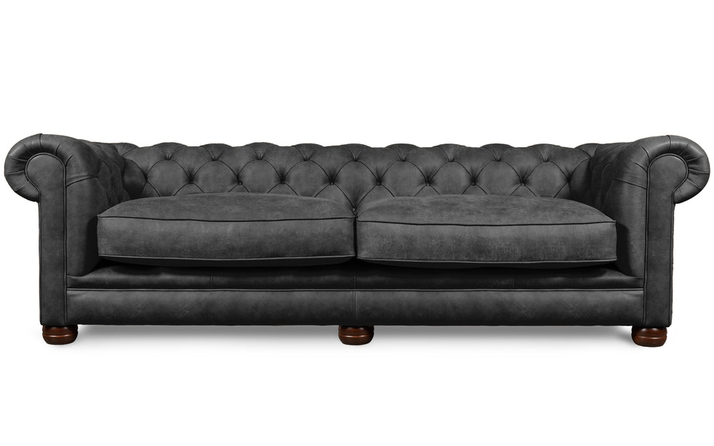 Huxley    5 seater Chesterfield in Slate Rustic leather

