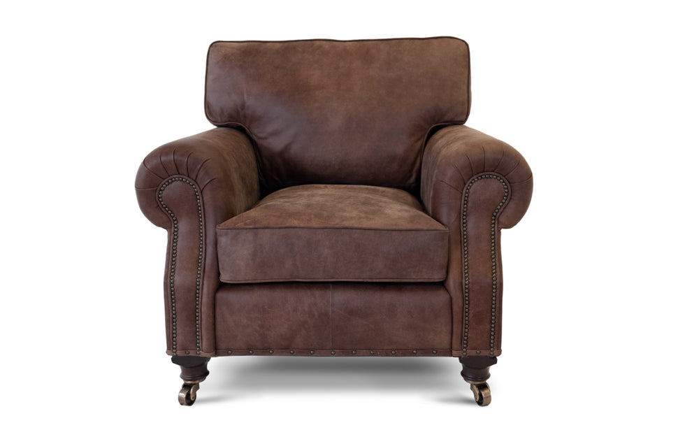 Birdie    Chair in Bark Rustic leather

