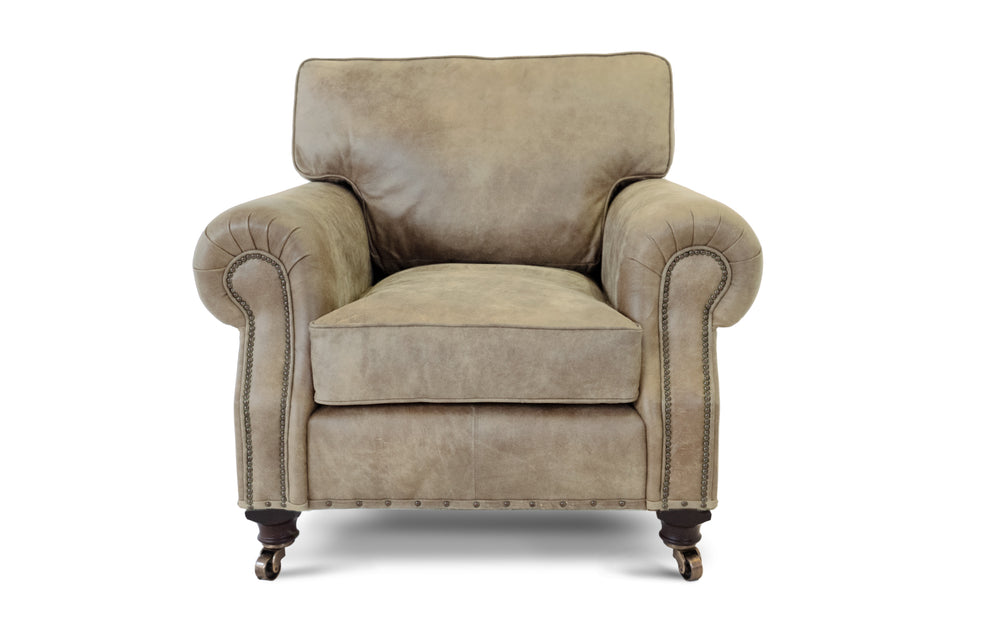 Birdie    Snuggler Sofa in Ivory Rustic leather
