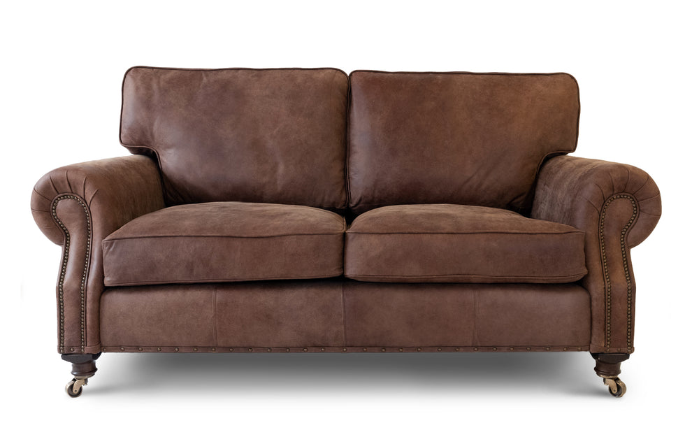 Birdie    3 seater Sofa in Bark Rustic leather
