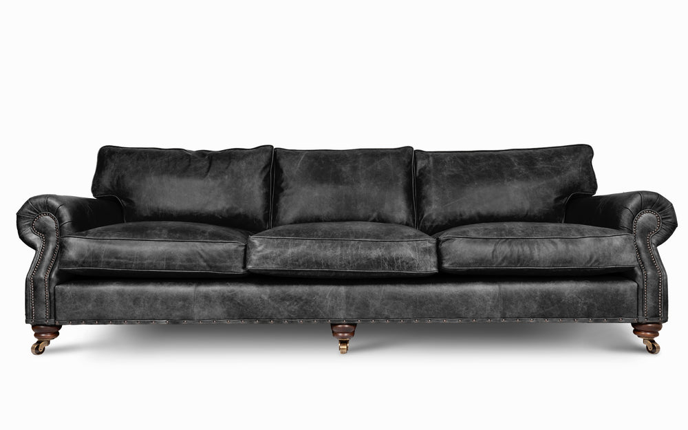Birdie    5 seater Sofa in Black Vintage leather
