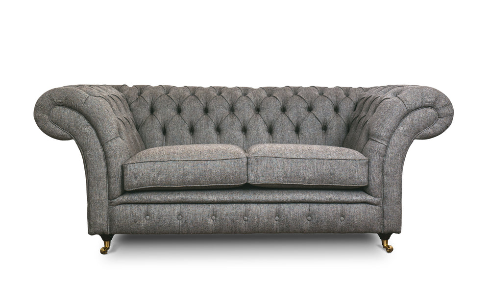 Florence    2 seater Chesterfield in Hessian Herringbone wool
