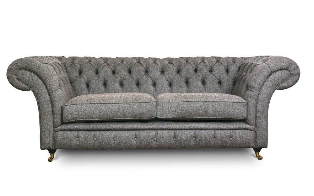 Florence    3 seater Chesterfield in Hessian Herringbone wool
