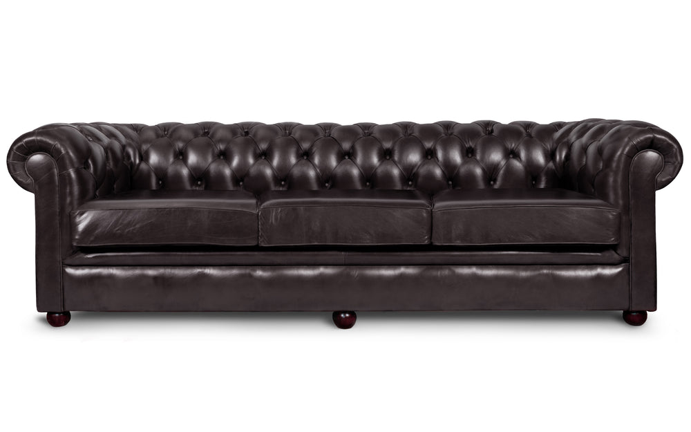 Huxley    4 seater Chesterfield in Ebony Heritage leather

