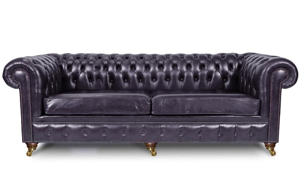 Monty    5 seater Chesterfield in Midnight blue Heritage leather
