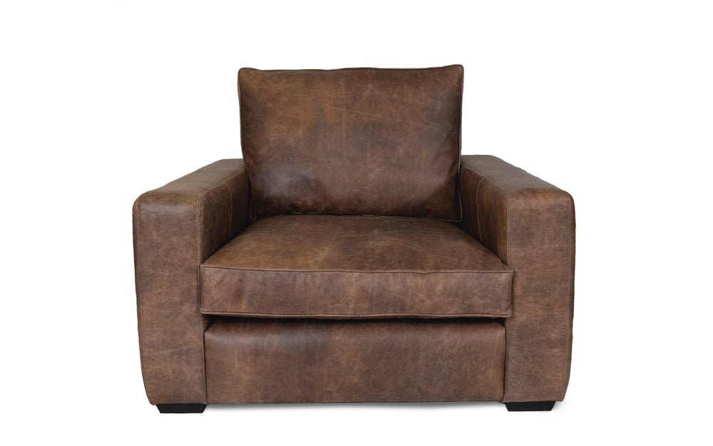 Dudley    Chair in Dark brown Vintage leather
