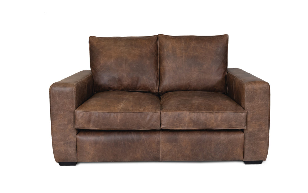 Dudley    2 seater large Sofa in Dark brown Vintage leather - with Sofa Bed