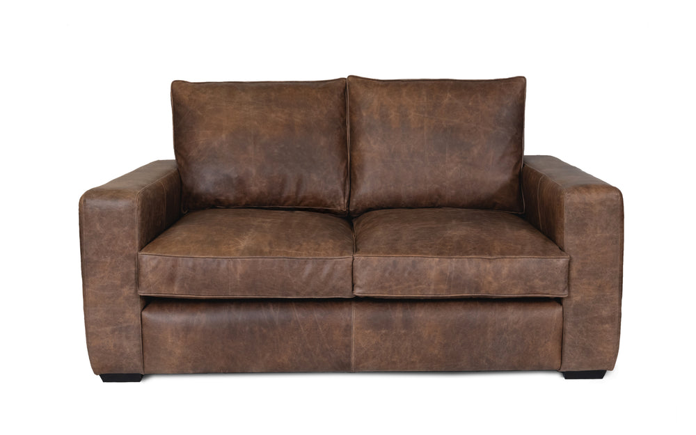 Dudley    3 seater Sofa in Dark brown Vintage leather - with Sofa Bed