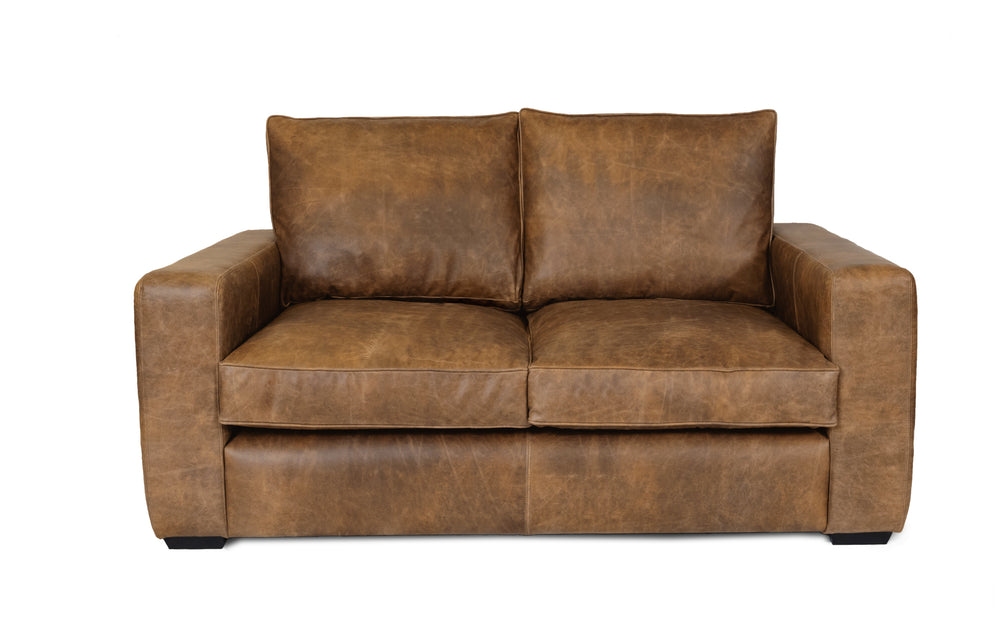 Dudley    3 seater Sofa in Honey Vintage leather - with Sofa Bed