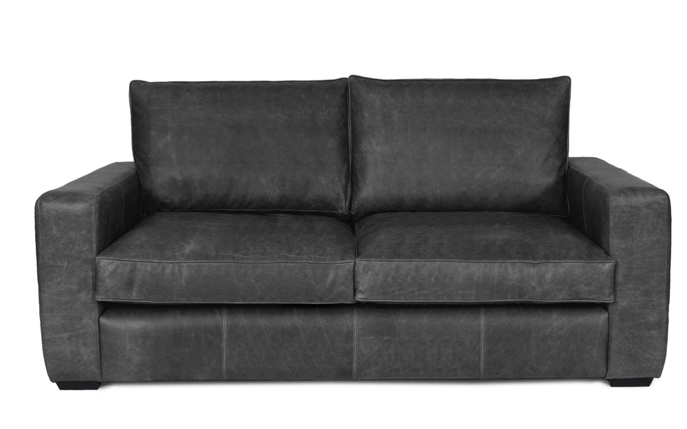 Dudley    4 seater Sofa in Black Vintage leather
