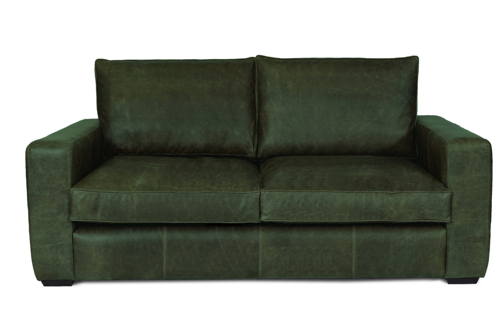 Dudley    4 seater Sofa in Green Vintage leather
