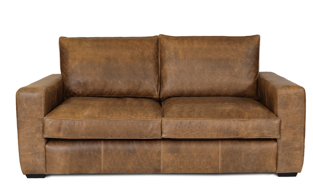 Dudley    4 seater Sofa in Honey Vintage leather
