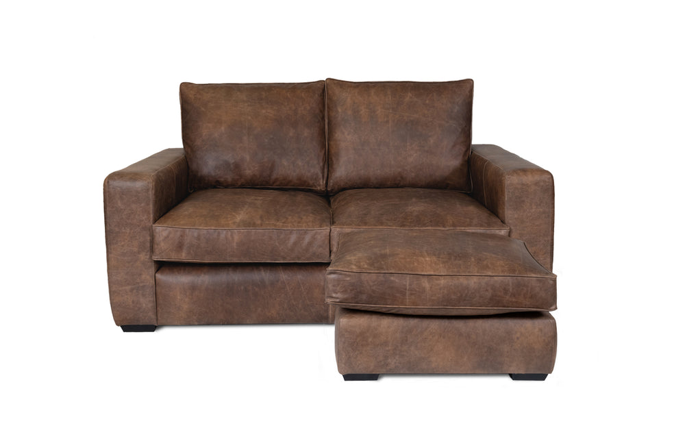 Harvey   corner  3 seater Sofa in Dark brown Vintage leather - with Sofa Bed