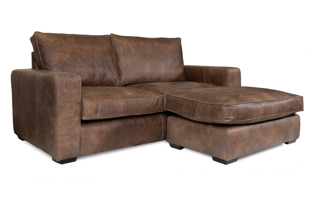 Leather chaise end sofa cheap