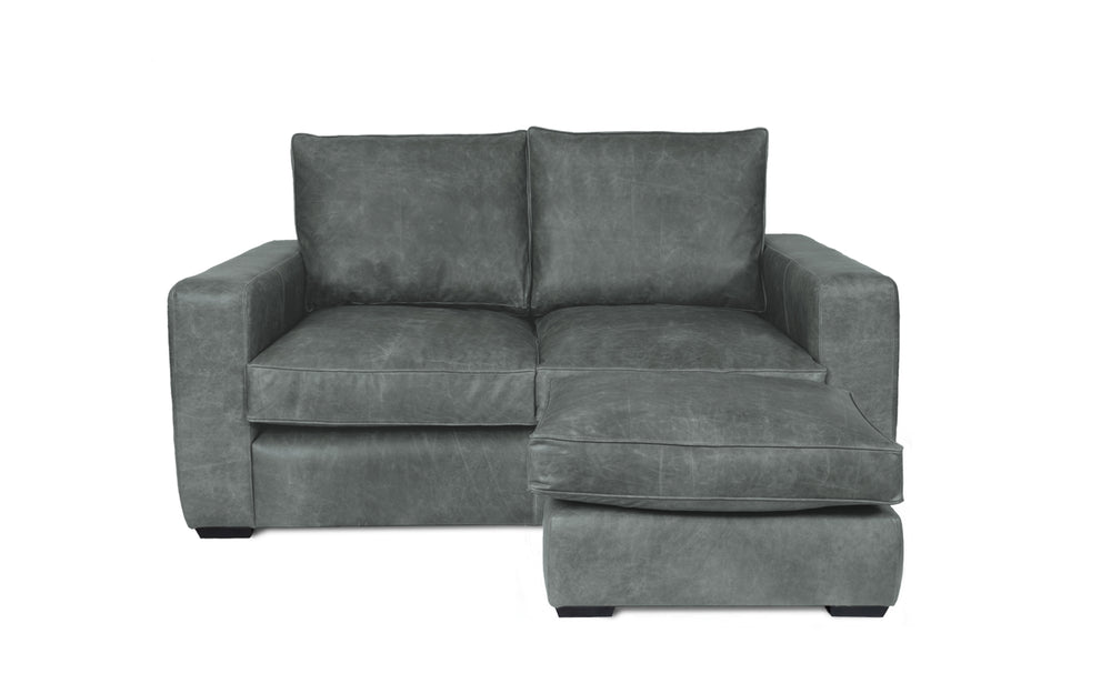 Harvey   corner  3 seater Sofa in Grey Vintage leather - with Sofa Bed