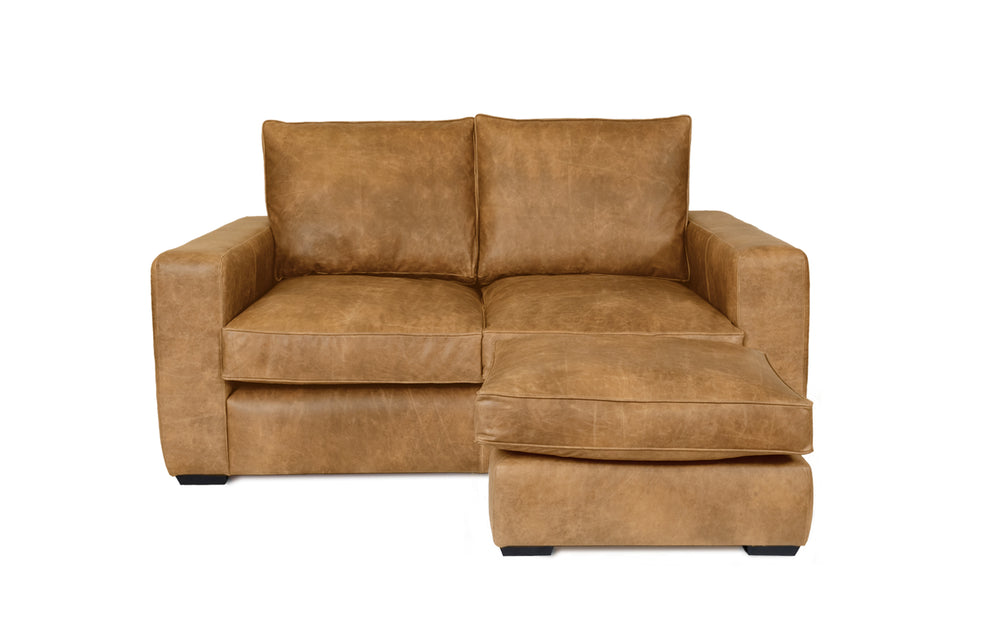 Harvey   corner  3 seater Sofa in Honey Vintage leather - with Sofa Bed