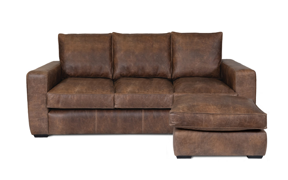 Harvey   corner  4 seater Sofa in Dark brown Vintage leather
