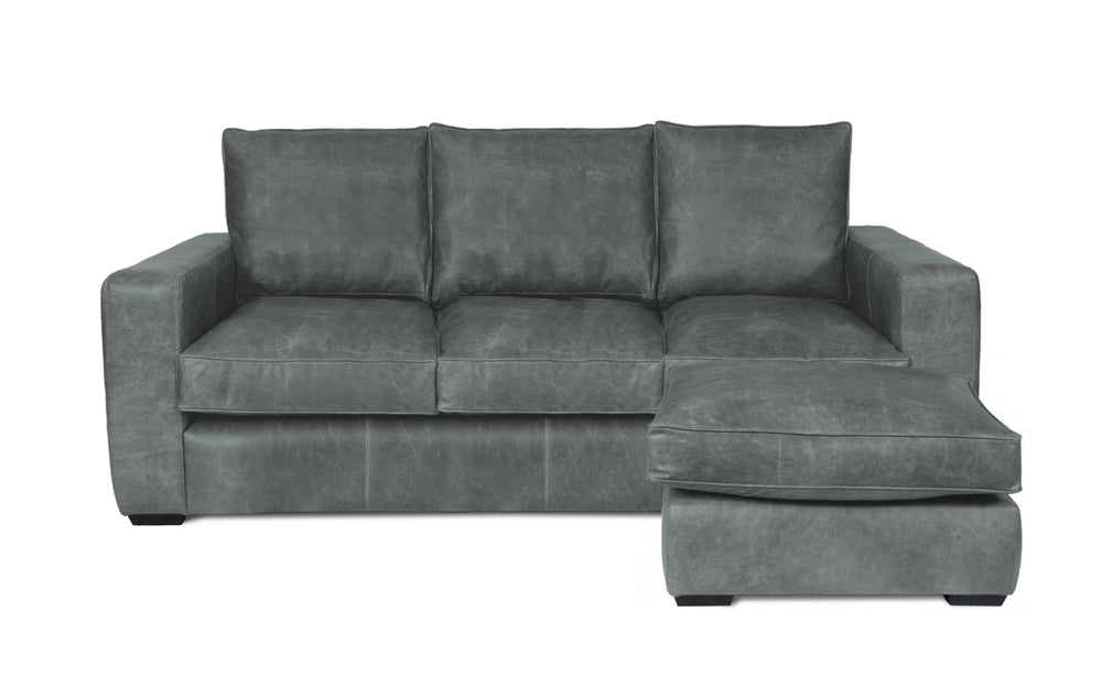 Harvey   corner  4 seater Sofa in Grey Vintage leather
