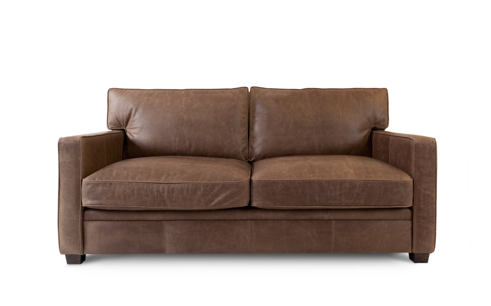 Atticus    2 seater large Sofa in Dark brown Vintage leather - with Sofa Bed