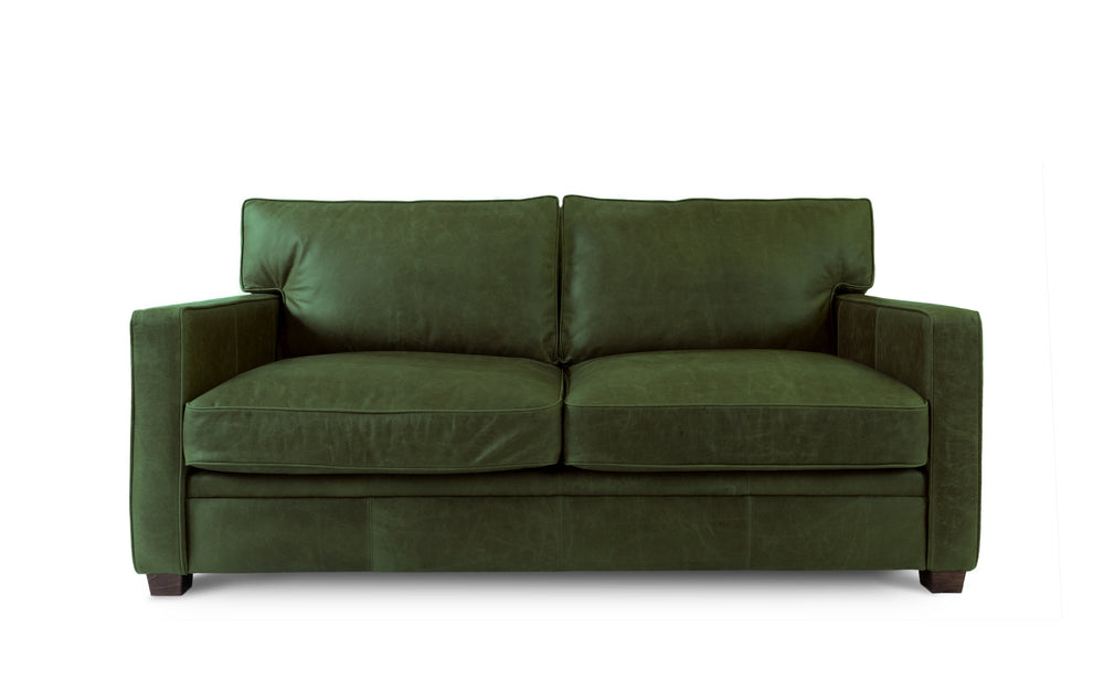 Atticus    2 seater Sofa in Green Vintage leather - with Sofa Bed