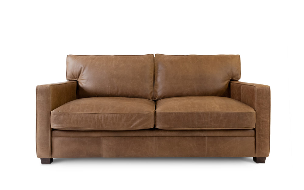 Atticus    2 seater Sofa in Honey Vintage leather - with Sofa Bed