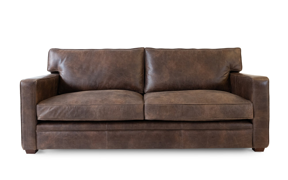 Atticus    3 seater Sofa in Dark brown Vintage leather - with Sofa Bed
