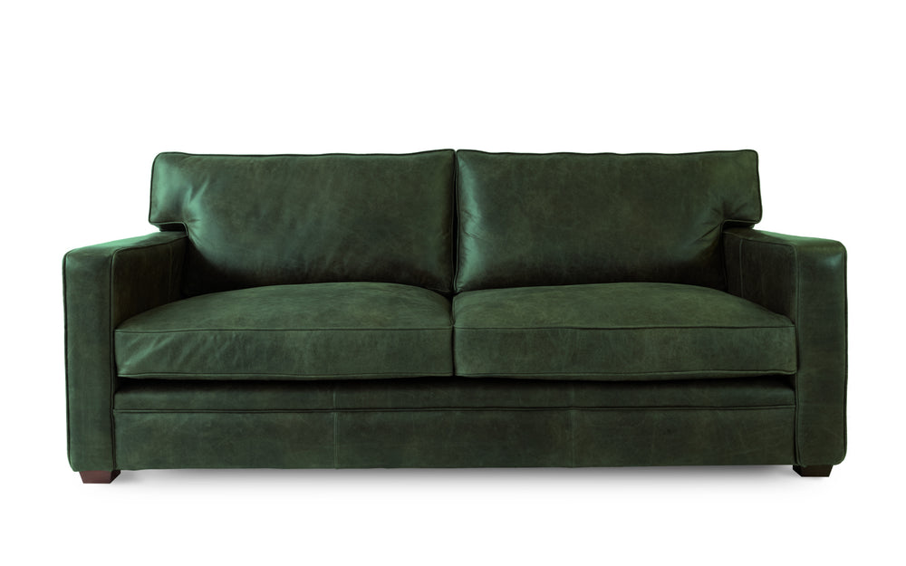 Atticus    3 seater Sofa in Green Vintage leather - with Sofa Bed